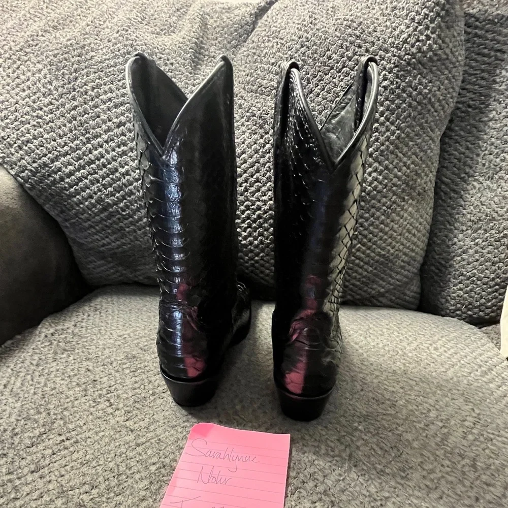 Tecovas Savannah Midnight Python Size 8.5 - Picture 4 of 6